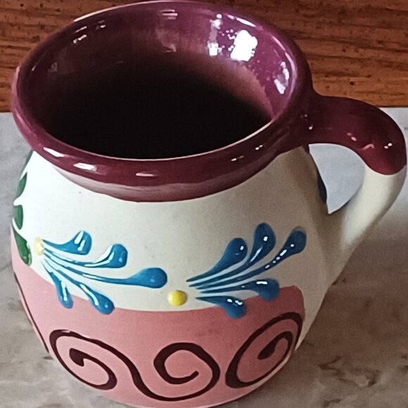Handmade Cup Mug Ceramic Red Clay - Dominican Republic 3" H - Picture 1 of 6